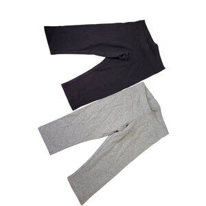Members Mark Girls Capri Leggings 2-Pack Black & Gray Size 4/5